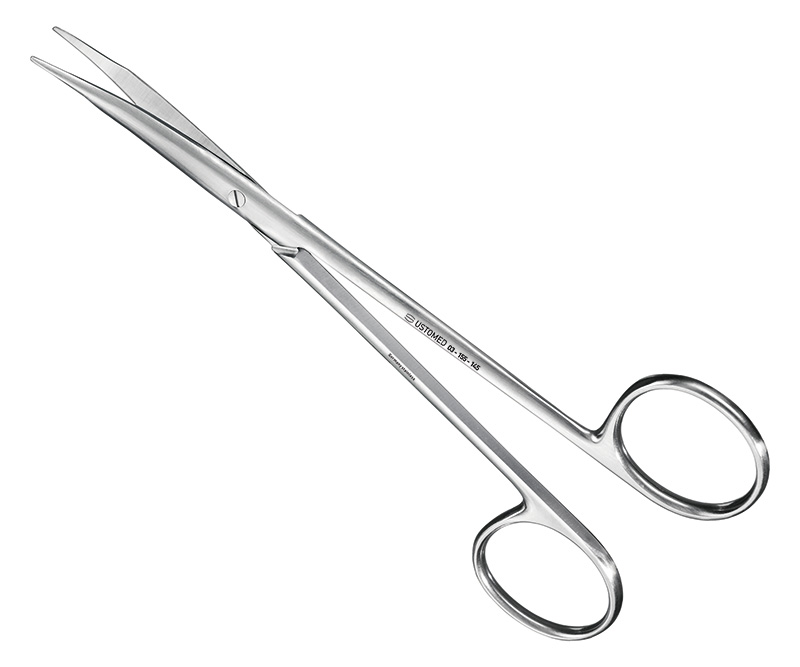 REYNOLDS, feine Präparationsschere, 14,5cm, gebogen