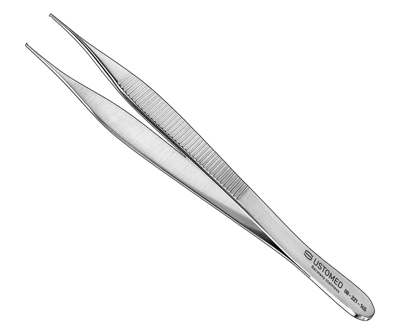 MICRO-ADSON, chirurgische Pinzette, 12 cm, 1×2 Zähne