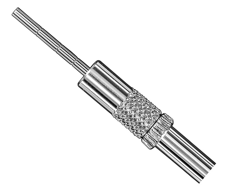 Bone Condenser, gerader Schaft, Spitze konkav, 2,0 mm Durchmesser, zylindrisch, mit stufenlos verstellbarer Tiefenmark.