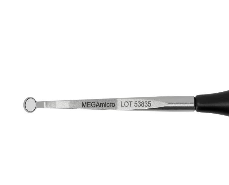 Micro-WSR-Spiegel, plan, Rhodium, Ø 3mm, Aufsatz ohne Griff
