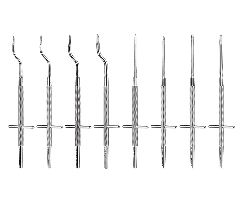 NENTWIG, Bone Spread Instrument, 8 Stück, skal.