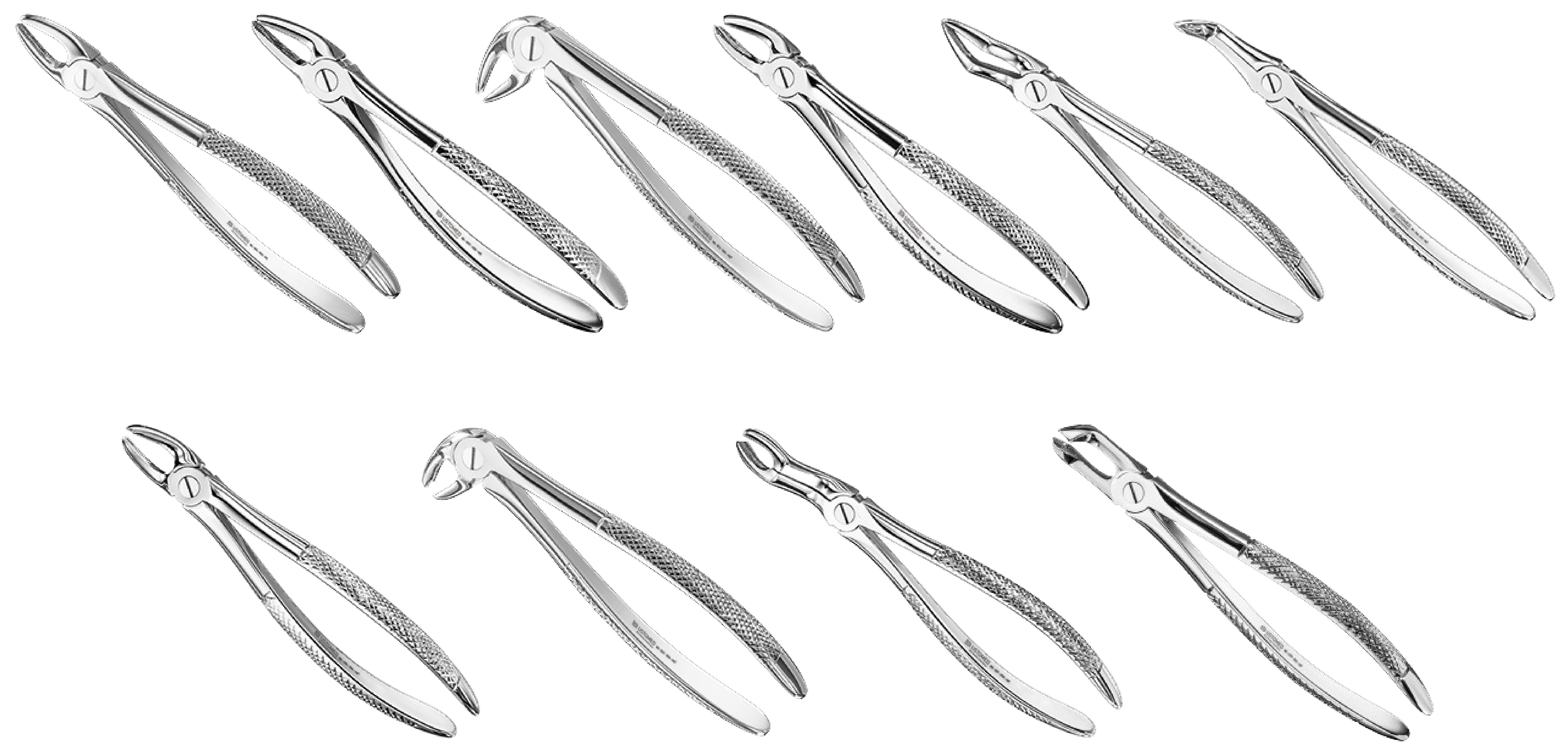 ZAHNZANGEN BASIC SET / 6 x Zahnzangen für Oberkiefer, 4 x Zahnzangen für Unterkiefer