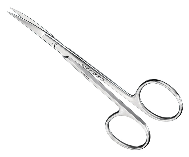 Nahtschere/Zahnfleischschere, 13 cm, gebogen