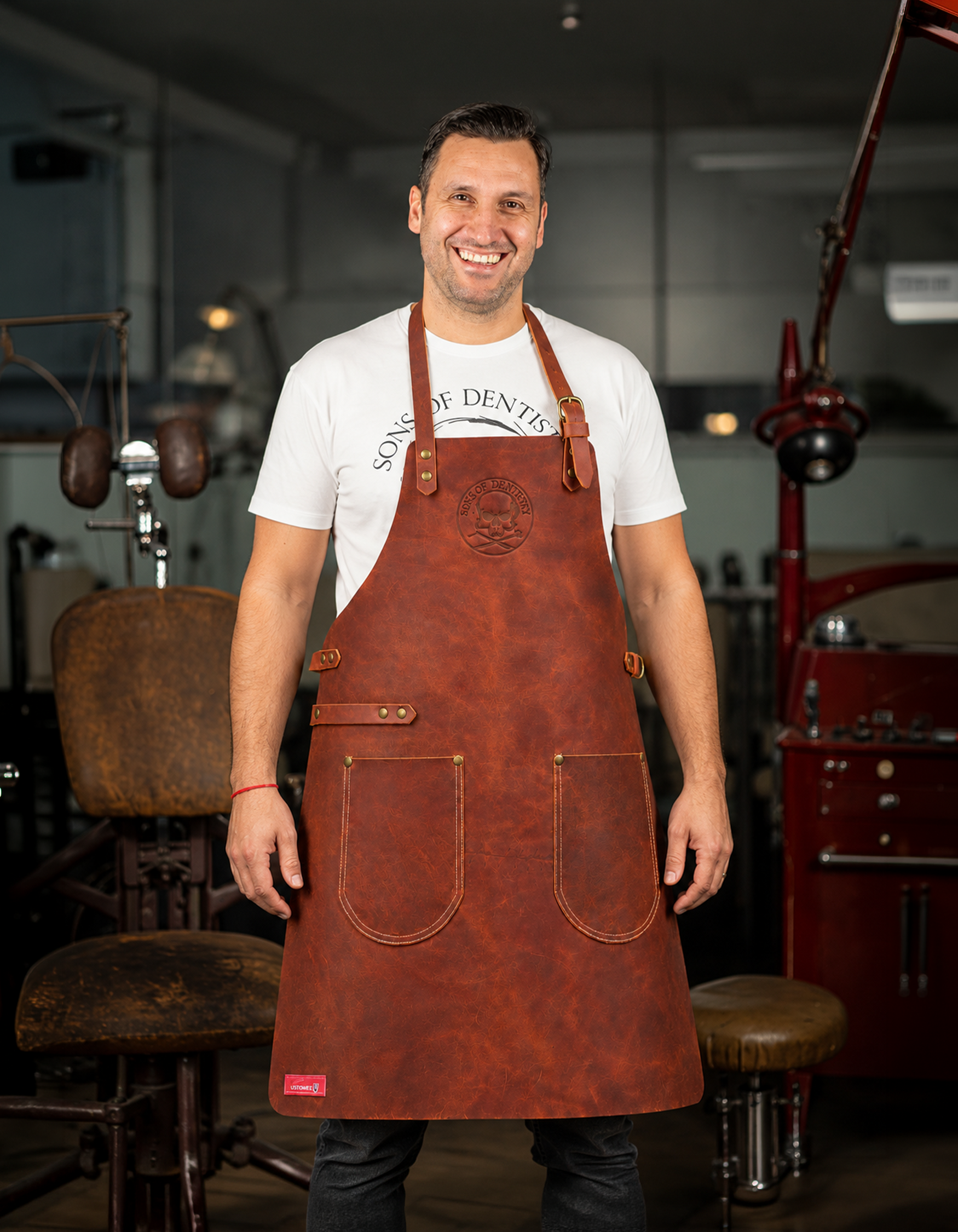 Sons of Dentistry Echtleder-Grillschürze