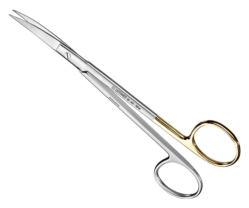JOSEPH, Nahtschere/Zahnfleischschere, 14cm, gebogen, Schneide super-cut Schliff