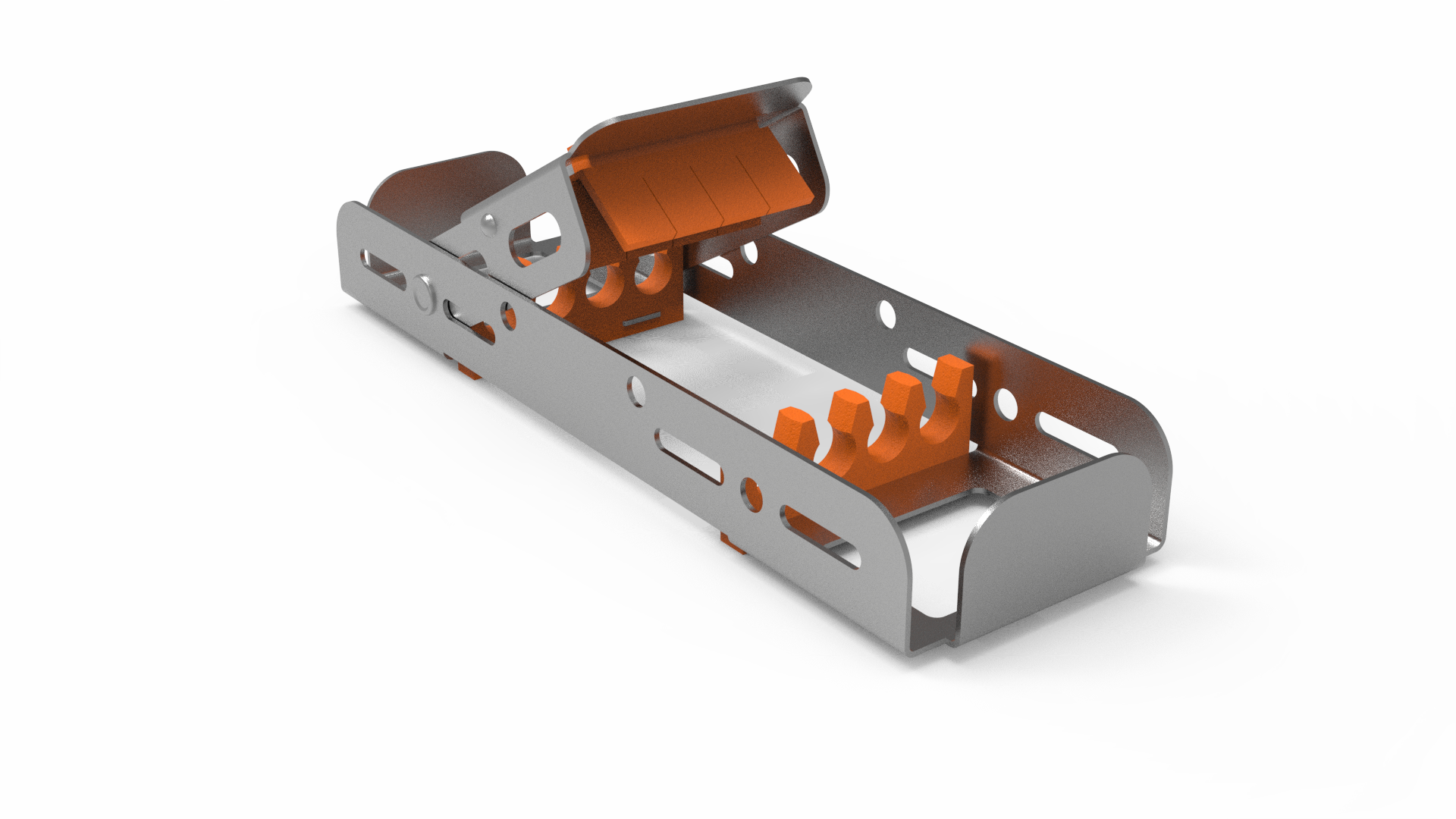 Demi-Sterilisier- und Lagerungsrahmen für 4 Instrumente