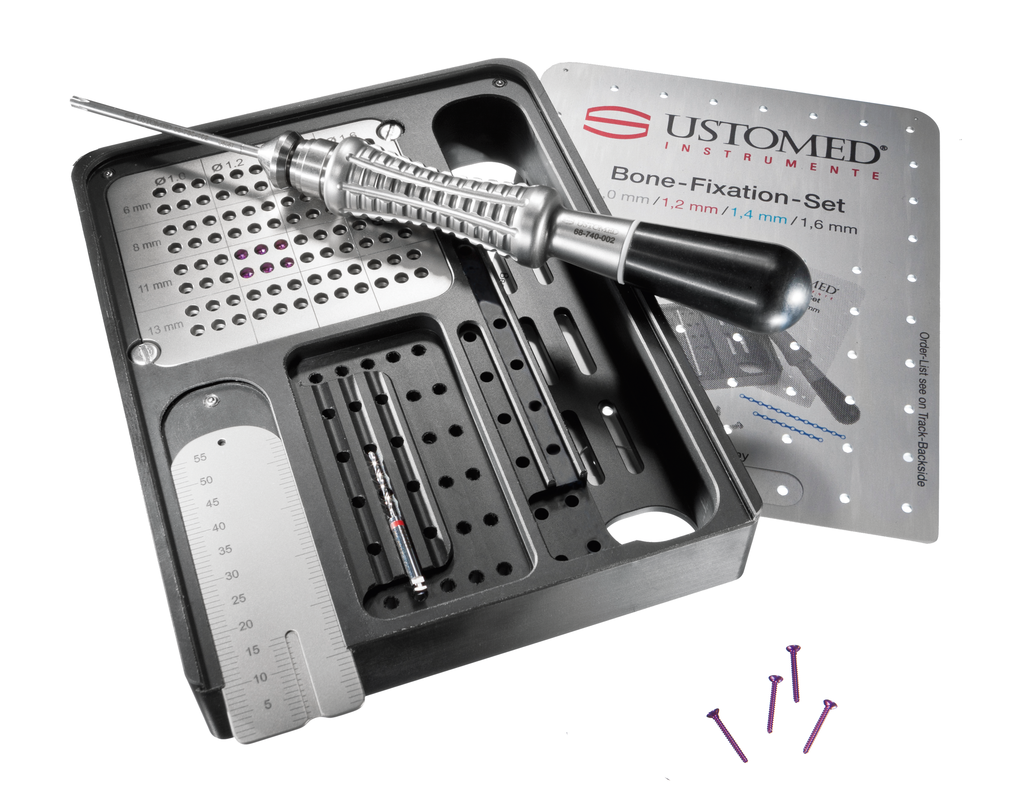 Bone-Fixation-Set, Implantat-Stahl Ø 1, 0mm, bestehend aus: