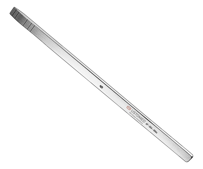 MINI-LAMBOTTE, Osteotom, 13 cm, 6 mm, gerade jedoch mit Skalierung