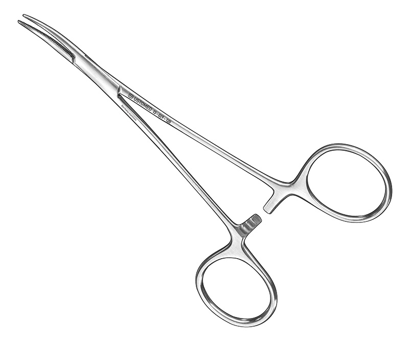 MICRO-MOSQUITO, Arterienklemme, 12 cm, gebogen
