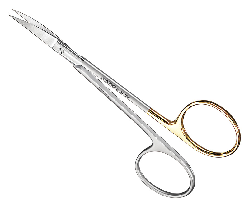 Nahtschere/Zahnfleischschere, 11, 5 cm, gebogen, Schneide super-cut Schliff