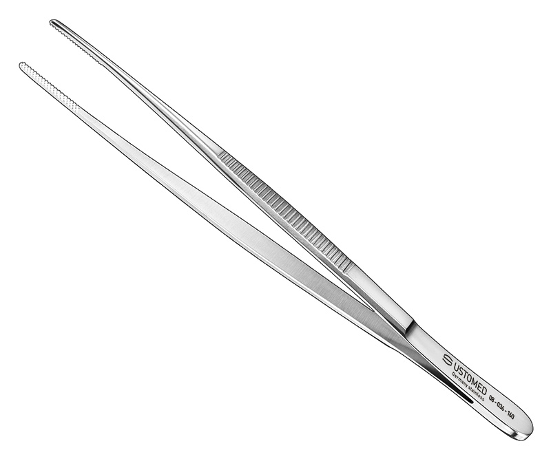 Anatomische Pinzette, 16 cm, kreuzgerieft