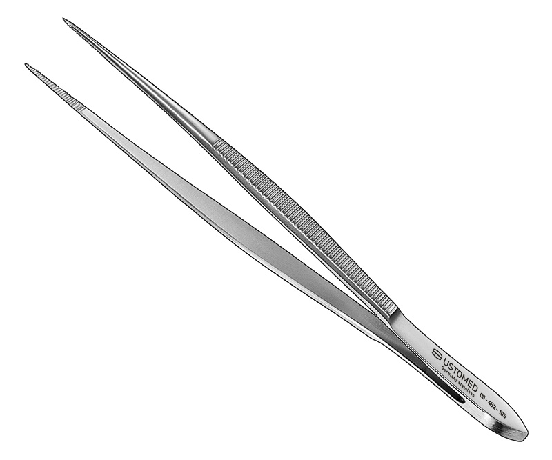 Splitterpinzette, 10, 5 cm, gerade, gerieft