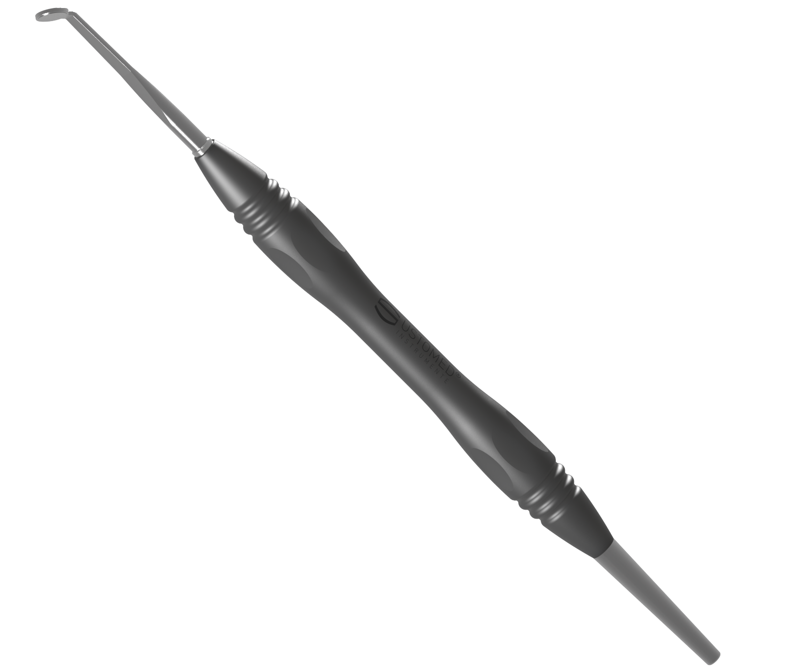 Micro-WSR-Spiegel, plan, Rhodium, Ø 5 mm, Griff PEEK schwarz