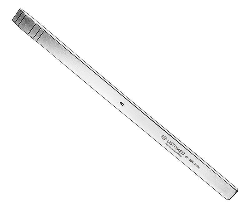 MINI-LAMBOTTE, Osteotom, 13 cm, 8 mm, gerade jedoch mit Skalierung
