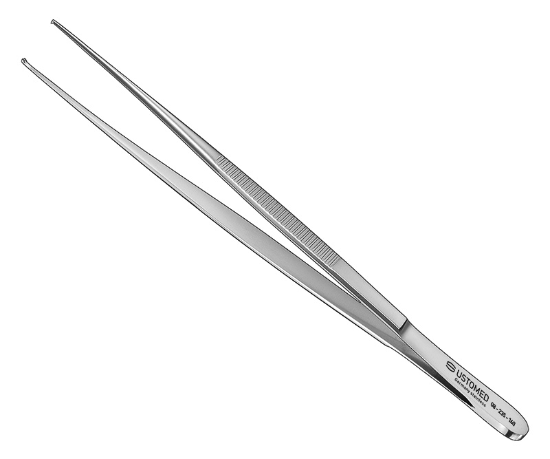 Chirurgische Pinzette, 16, 0 cm, gerade, 1×2 Zähne, delikat