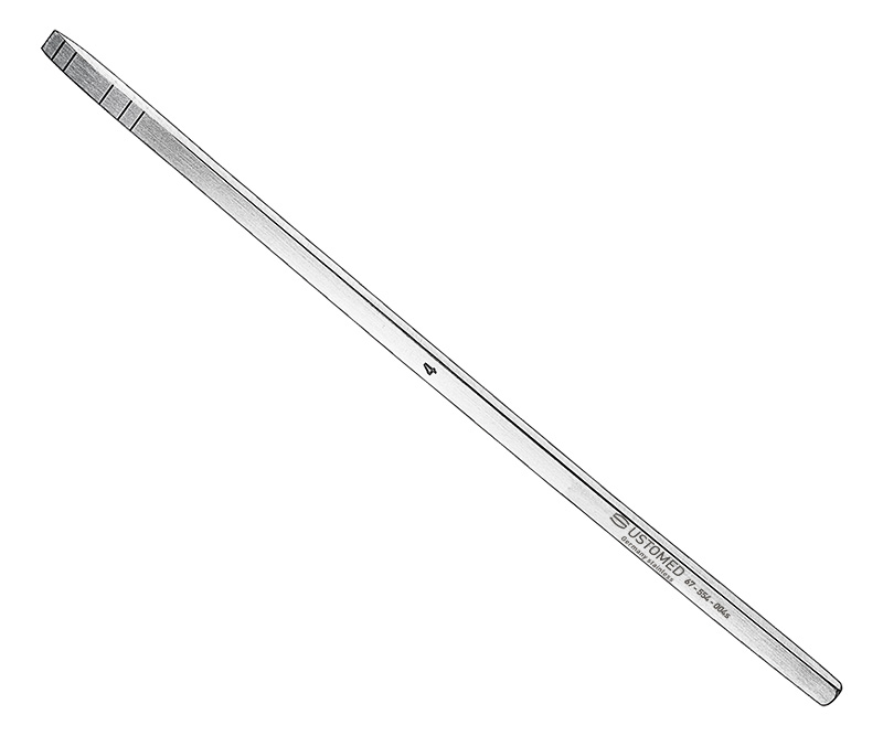 MINI-LAMBOTTE, Osteotom, 13 cm, 4 mm, gerade jedoch mit Skalierung