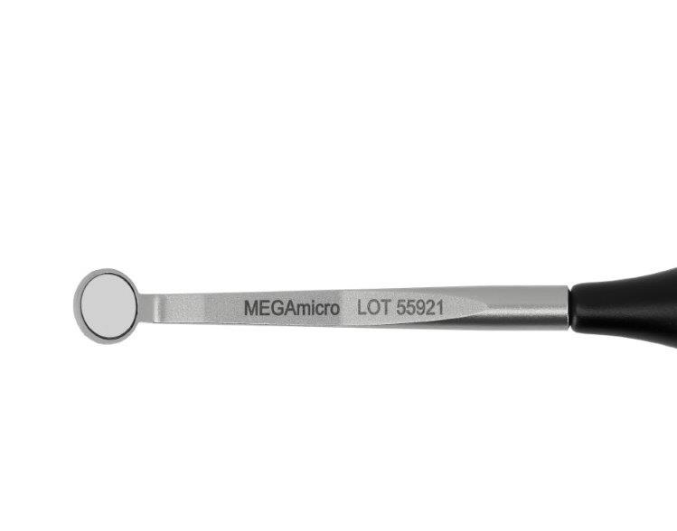 Micro-WSR-Spiegel, plan, Rhodium, Ø 5 mm, Aufsatz ohne Griff