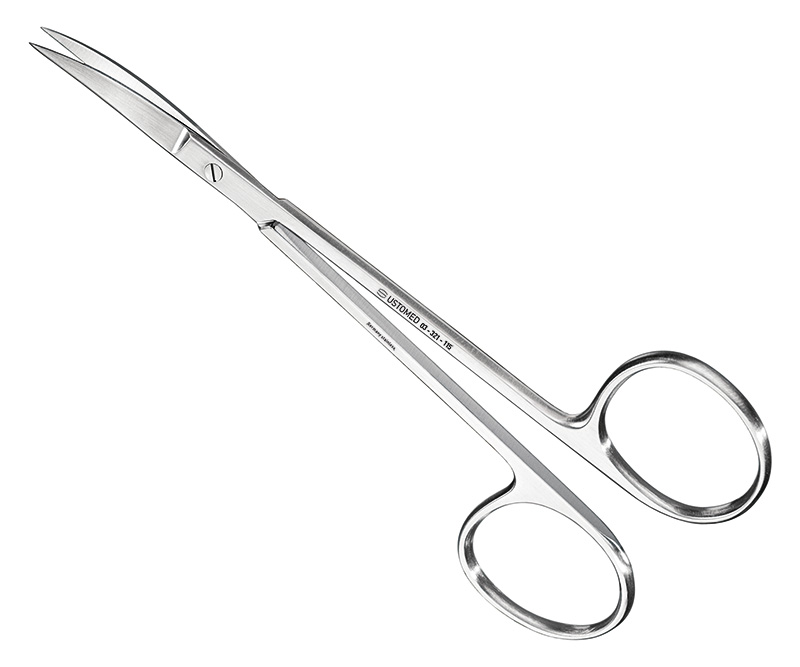 Nahtschere/Zahnfleischschere, 11,5 cm, gebogen