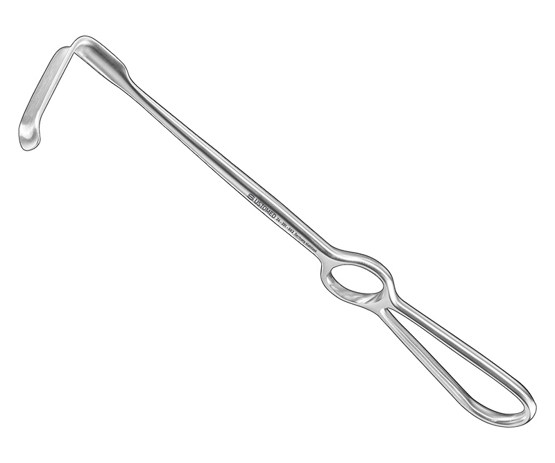 OBWEGESER, Weichteilhaken, 42 x 10 mm, halbhohlgebogenes Blatt