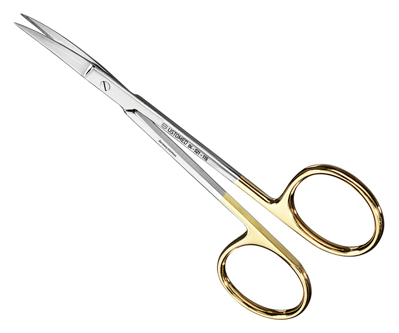 Nahtschere/Zahnfleischschere, 11, 5 cm, gebogen, HM