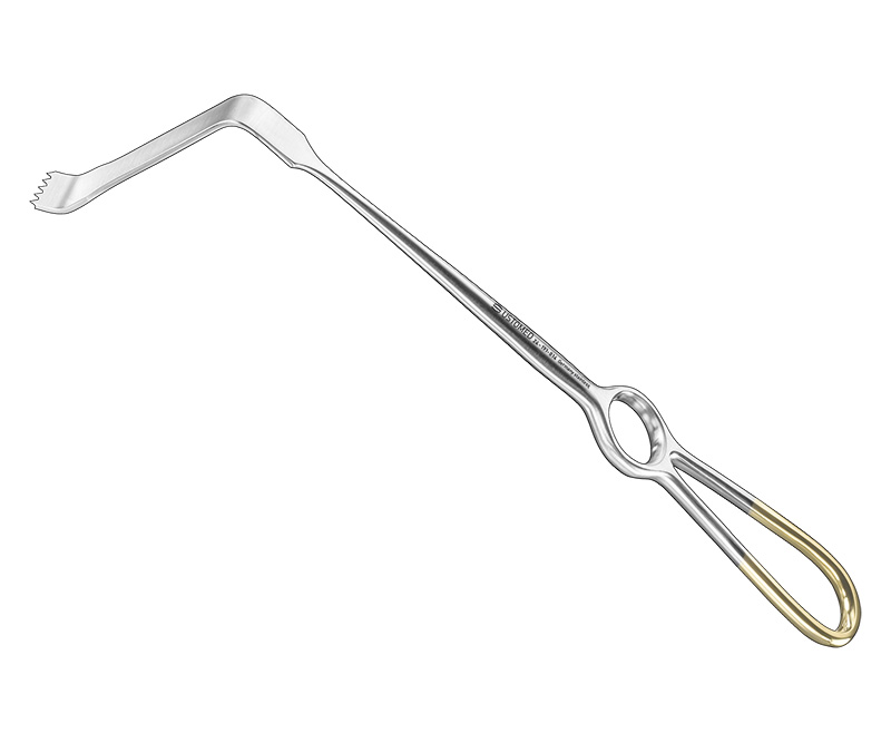 NENTWIG, Spezialwundhaken, 14 mm, gezahnt, gerade