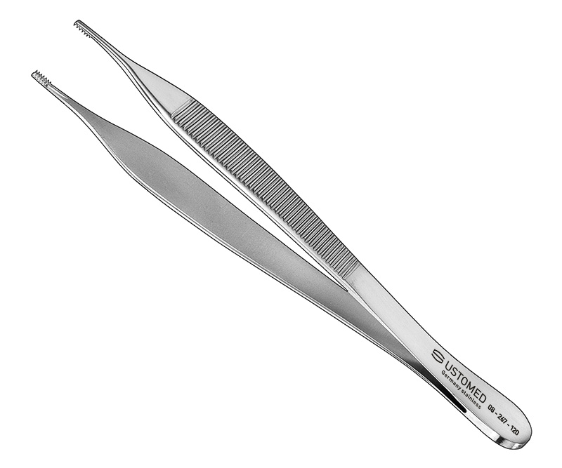 ADSON-BROWN, chirurgische Pinzette, 12 cm, 7×7 Zähne